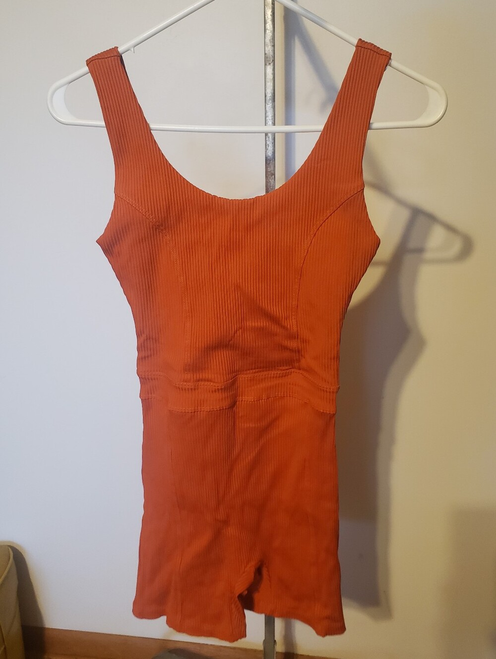 Year Of Ours Johanna Rib Onesie Burnt Orange Small